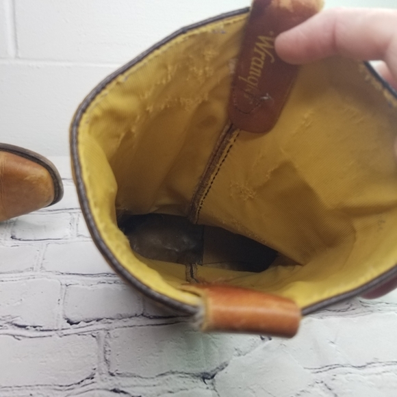 Vtg 70s wrangler mushroom leather campus boots - Picture 15 of 15